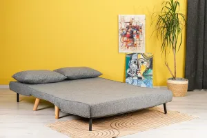 Hanah Home Dvoumístná rozkládací pohovka Seater Folde světle šedá