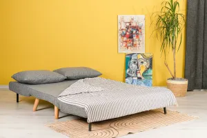 Hanah Home Dvoumístná rozkládací pohovka Seater Folde světle šedá