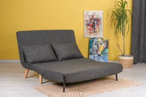 Hanah Home Dvojmiestna rozkladacia pohovka Seater Folde tmavošedá
