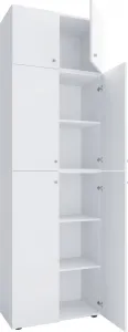 VCM Kancelářská skříň Lona XXL s otočnými dveřmi S nástavcem, bílá