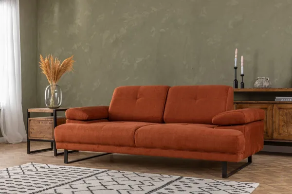 Hanah Home Dvoumístná pohovka Mustang 199 cm oranžová