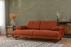 Hanah Home Dvoumístná pohovka Mustang 199 cm oranžová