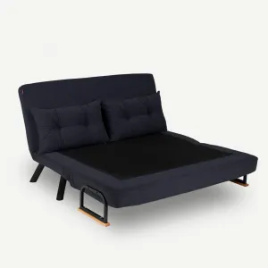 Hanah Home Dvoumístná rozkládací pohovka Seater Sando černá