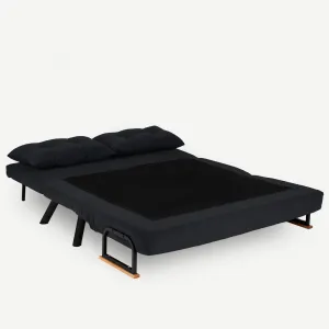 Hanah Home Dvoumístná rozkládací pohovka Seater Sando černá
