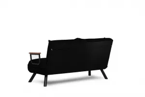 Hanah Home Dvoumístná rozkládací pohovka Seater Sando černá