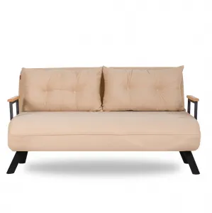 Hanah Home Dvoumístná rozkládací pohovka Seater Sando krémová