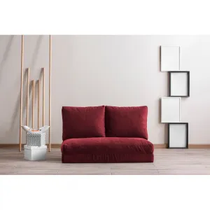 Hanah Home Dvojmiestna futonová rozkladacia pohovka Taida bordová