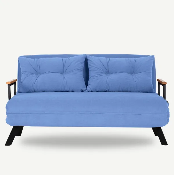 Hanah Home Dvoumístná rozkládací pohovka Seater Sando modrá