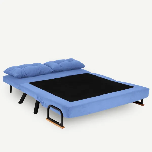 Hanah Home Dvoumístná rozkládací pohovka Seater Sando modrá