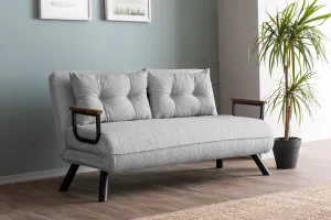 Hanah Home Dvoumístná rozkládací pohovka Seater Sando šedá II