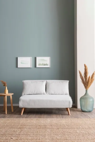 Hanah Home Dvojmiestna rozkladacia pohovka Seater Folde biela