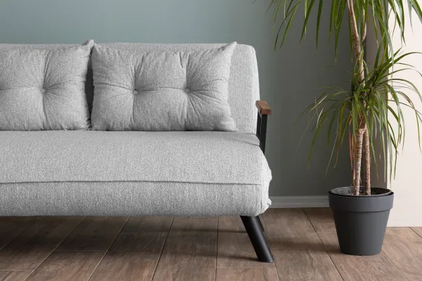 Hanah Home Dvoumístná rozkládací pohovka Seater Sando šedá II