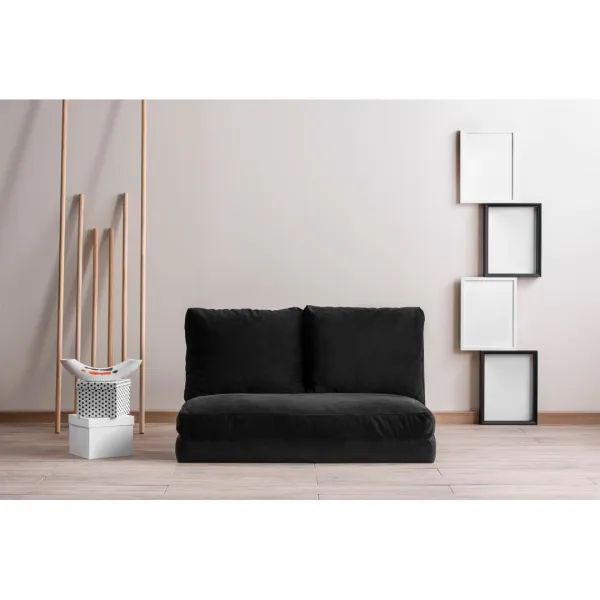 Hanah Home Dvojmiestna{\n}futonová{\n}rozkladacia{\n}pohovka{\n}Taida{\n}čierna
