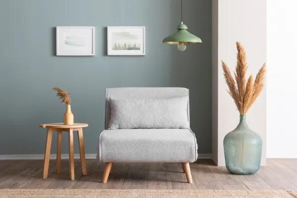 Hanah Home Rozkládací křeslo Single Folde šedé II