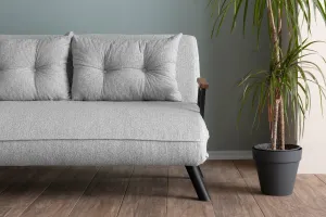 Hanah Home Dvoumístná rozkládací pohovka Seater Sando šedá II