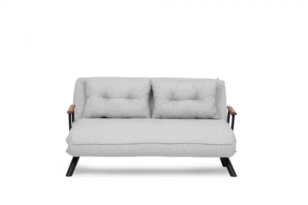 Hanah Home Dvoumístná rozkládací pohovka Seater Sando šedá II