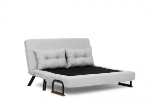 Hanah Home Dvoumístná rozkládací pohovka Seater Sando šedá II