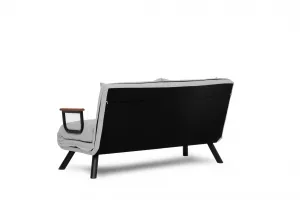 Hanah Home Dvoumístná rozkládací pohovka Seater Sando šedá II