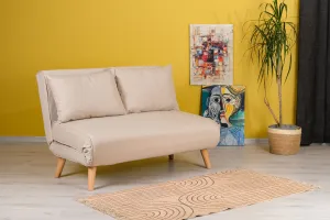 Hanah Home Dvojmiestna rozkladacia pohovka Seater Folde krémová