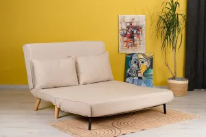 Hanah Home Dvojmiestna rozkladacia pohovka Seater Folde krémová