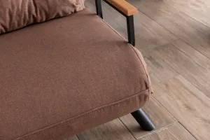 Hanah Home Dvoumístná rozkládací pohovka Seater Sando světle hnědá