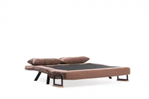 Hanah Home Dvoumístná rozkládací pohovka Seater Sando světle hnědá