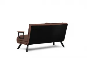 Hanah Home Dvoumístná rozkládací pohovka Seater Sando světle hnědá