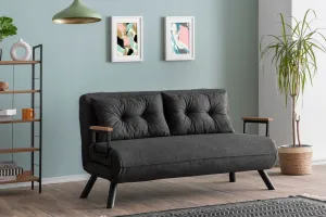 Hanah Home Dvoumístná rozkládací pohovka Seater Sando tmavě šedá