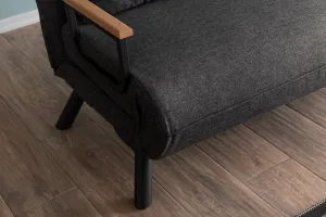 Hanah Home Dvoumístná rozkládací pohovka Seater Sando tmavě šedá