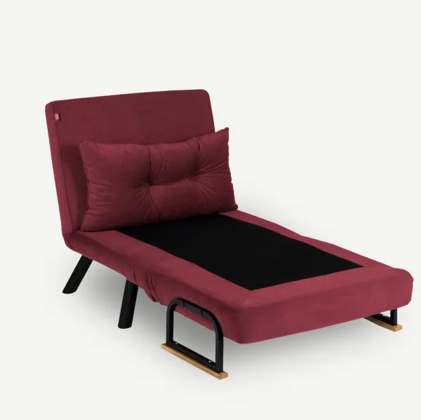 Hanah Home Rozkládací křeslo Single Sando bordó