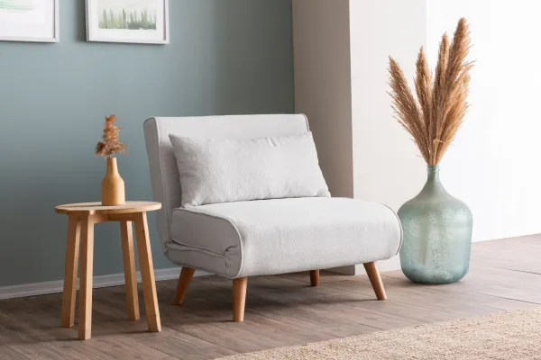 Hanah Home Rozkladacie kreslo Single Folde biele
