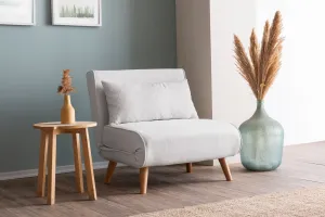 Hanah Home Rozkladacie kreslo Single Folde biele