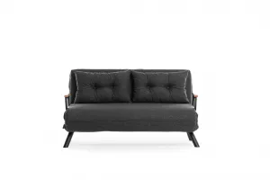 Hanah Home Dvoumístná rozkládací pohovka Seater Sando tmavě šedá