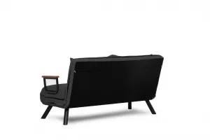 Hanah Home Dvoumístná rozkládací pohovka Seater Sando tmavě šedá