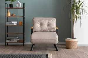 Hanah Home Rozkládací křeslo Single Sando krémové
