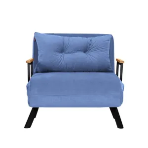 Hanah Home Rozkládací křeslo Single Sando modré
