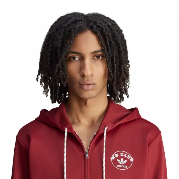 adidas x Wales Bonner Logo Printed Zip-Up Hoodie (JM8298)