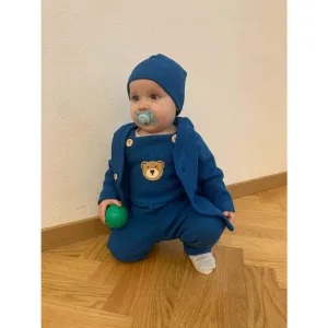 Dojčenská bavlnená čiapočka New Baby Luxury clothing modrá 92/98