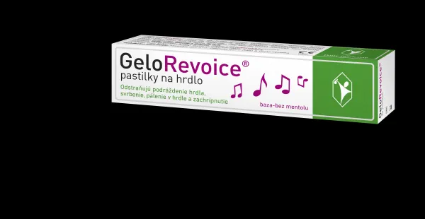 GELOREVOICE Pastilky do krku baza bez mentolu 20 kusov