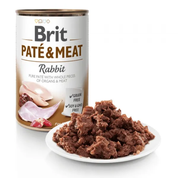 Brit konzerva Paté & Meat Rabbit 800 g