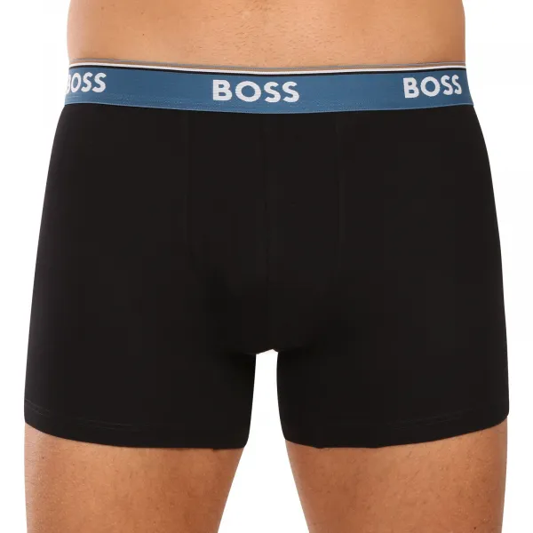 3PACK pánske boxerky BOSS čierne (50531691 968) M, trenky