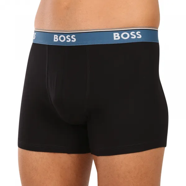 3PACK pánske boxerky BOSS čierne (50531691 968) M, trenky