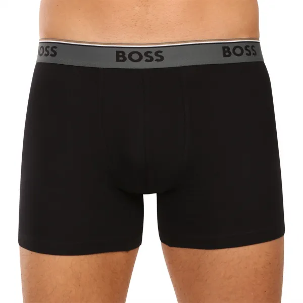 3PACK pánske boxerky BOSS čierne (50531691 968) M, trenky