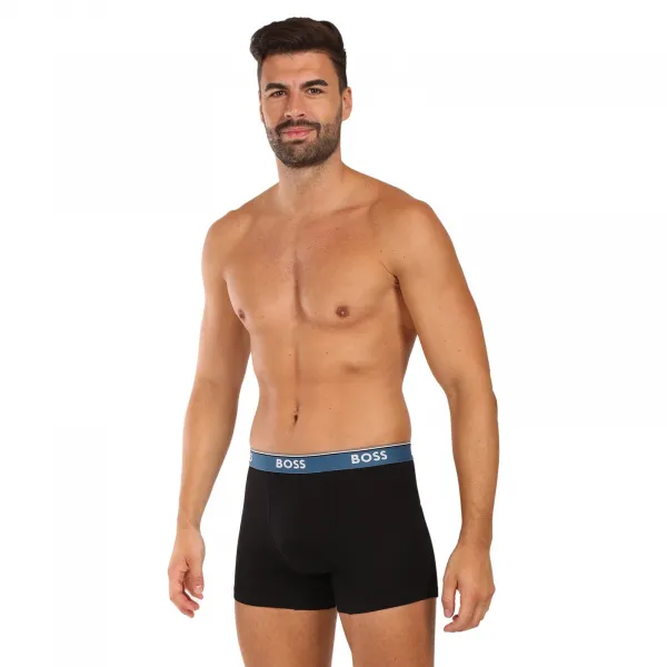 3PACK pánske boxerky BOSS čierne (50531691 968) M, trenky