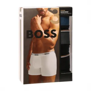 3PACK pánske boxerky BOSS čierne (50531691 968) M, trenky