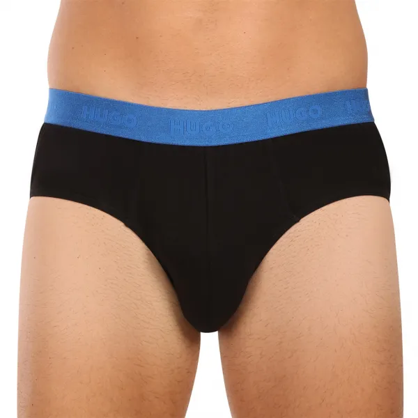 3PACK pánske slipy HUGO čierné (50532570 008) M