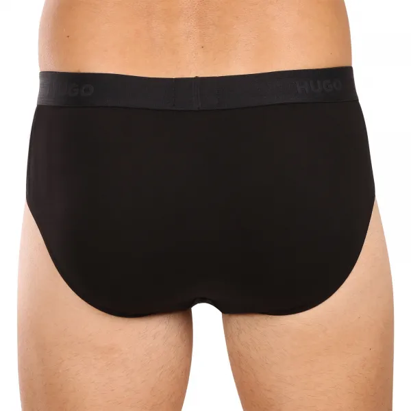 3PACK pánske slipy HUGO čierné (50532570 008) M