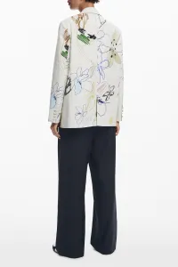 Sako Desigual ARTY béžová farba, jednoradové, vzorované, 25WWEW21