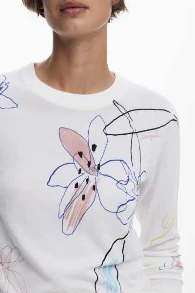 Sveter Desigual ARTY béžová farba, ľahký, 25WWJF33