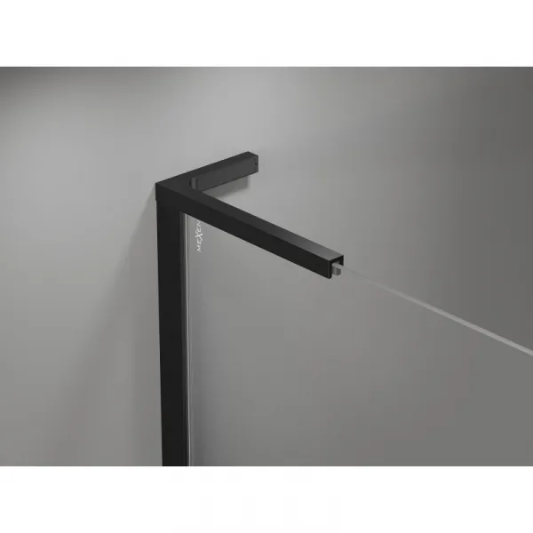 MEXEN/S - Mist-H L sprchové dvere krídlové ľavé 70, transparent, čierna 8A5L-070-000-70-00-L